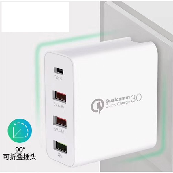 台灣4口 USB 18W  快充 Type-C  PD 快充 QC +2 usb 充電器 旅充  iphone 台灣現貨