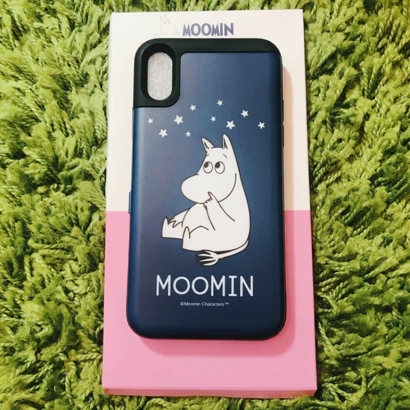 iPhoneX 手機殼 嚕嚕米 Moomin 背蓋可掀 含鏡子悠遊卡夾