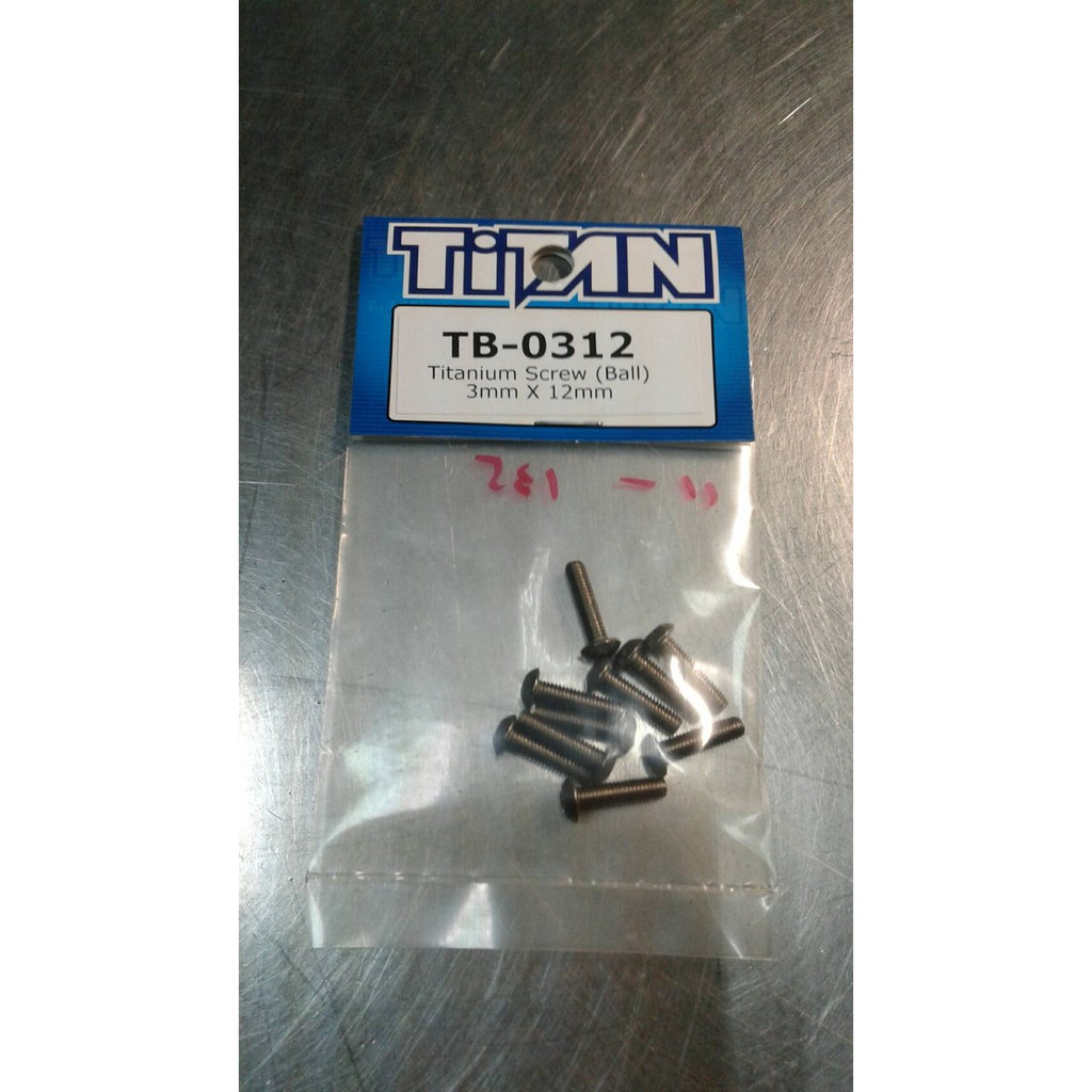 TITAN  3X12MM 內六角 半圓頭  鈦螺絲 TB-0312