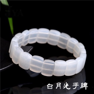 【CC精品A】天然白月光石手排潔白強光月光石手鍊白色月光石手牌moon stone水晶情人石穩定情緒守護愛情促進睡眠