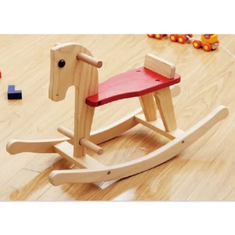 🌹艾雪莉小舖🌹寶寶兒童原木製可拆裝木馬搖搖馬