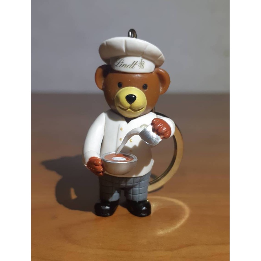 全新 Lindt 瑞士蓮 巧克力 廚師熊 情人款可愛小熊 鑰匙圈 50元 只有一個