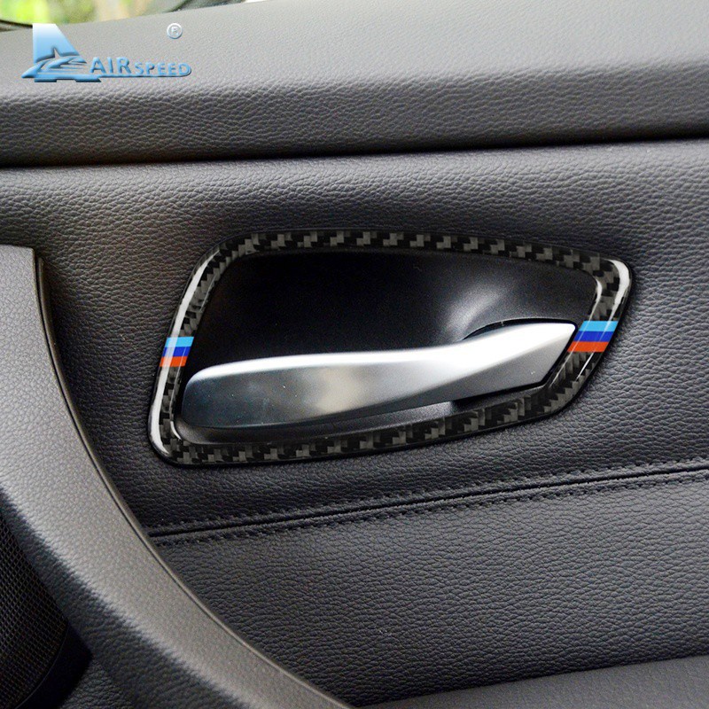 適用 BMW 寶馬 3系 E90 E92 E93 碳纖維 車門拉手 卡夢貼 車門把手 門邊貼 卡夢框aejay美品店