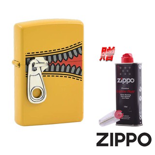 ZIPPO 立體拉鍊設計(黃色)防風打火機 ZA-5-65A 優惠出清 好禮超值送 官方正版 現貨 禮物 送禮 客製化