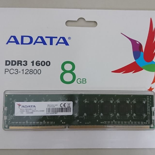 威剛 DDR3 1600 8GB 記憶體 保固內