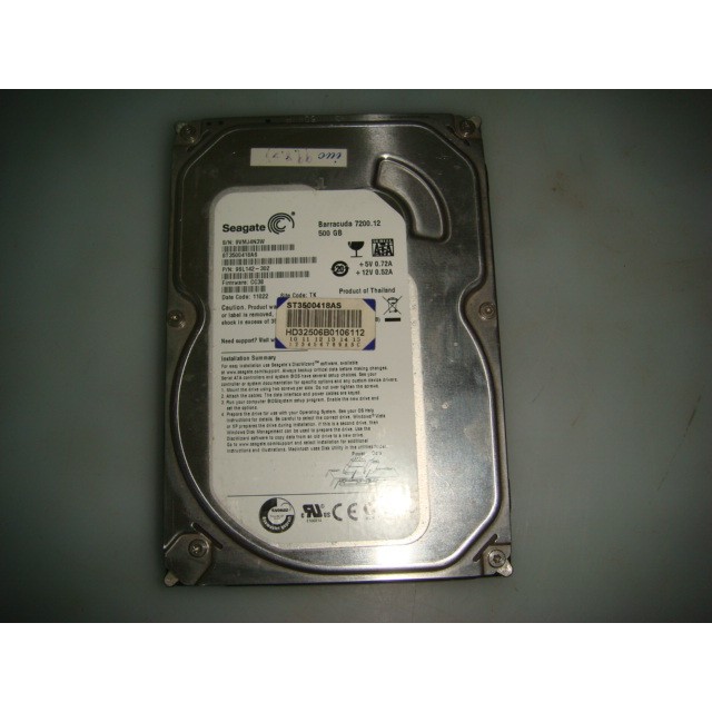 Seagate 3.5吋~硬碟~500GB~型號ST3500418AS~SATA~ &lt;47&gt;