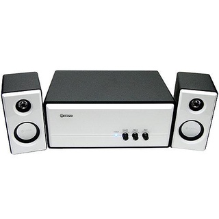 含稅一年原廠保固KINYO白色寧靜PMPO3000W鋼琴烤漆重低音全木質2.1聲道擴大喇叭音箱(KY-670)