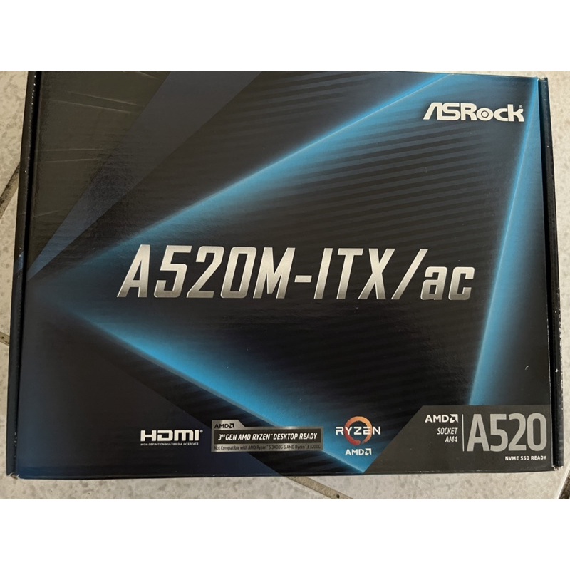 華擎 ASRock A520M-ITX/ac  AMD AM4 Mini-ITX 主機板