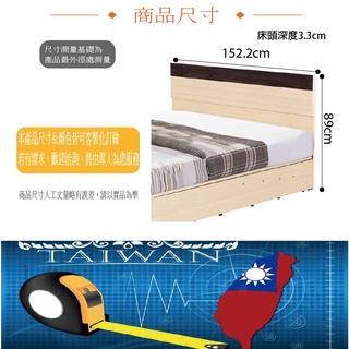 專營塑鋼 SA-1323 南亞塑鋼 凱雅多彩5尺雙人床頭片(不含床底＋不含床墊)