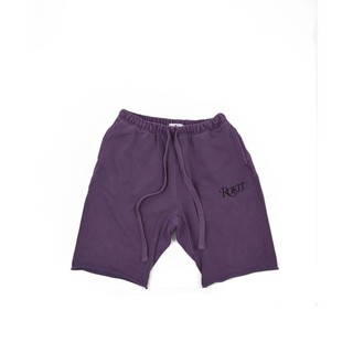 ROKIT THE MEMOIR FLEECE 紫色 做舊 純棉短褲