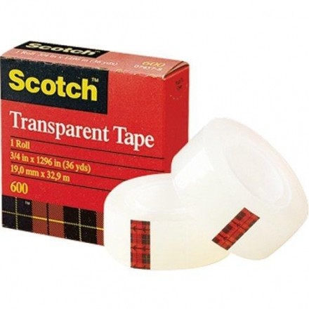 【3M】3M Scotch 600 透明膠帶 19mm*32.9M