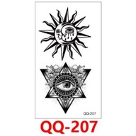 QQ 荷魯斯之眼 鷹頭神荷魯眼睛 太陽月亮 表演造型 紋身貼紙 能貼在 安全帽 汽機車上 皮膚 陶器 金屬 玻璃 手機