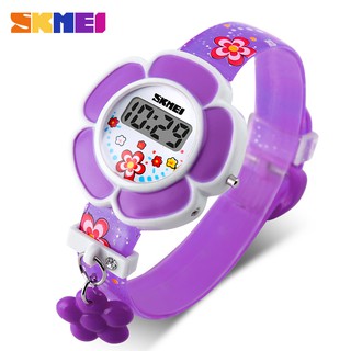 時刻美1144 SKMEI 新款時尚可愛花朵形兒童電子表男女學生手錶3D塑料數碼可愛卡通手錶