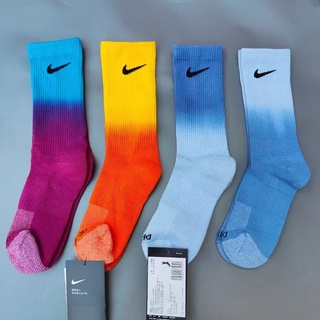 Nike星空漸變色長襪 渲染色襪子 運動襪 學生襪 純棉襪子 耐吉長襪 高筒襪 兩雙裝 棉襪 滑板襪 DH6096