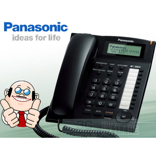 6小時出貨 Panasonic Kx Ts0 來電顯示家用有線電話免持擴音通話保留音硬式按鍵馬來西亞製 蝦皮購物