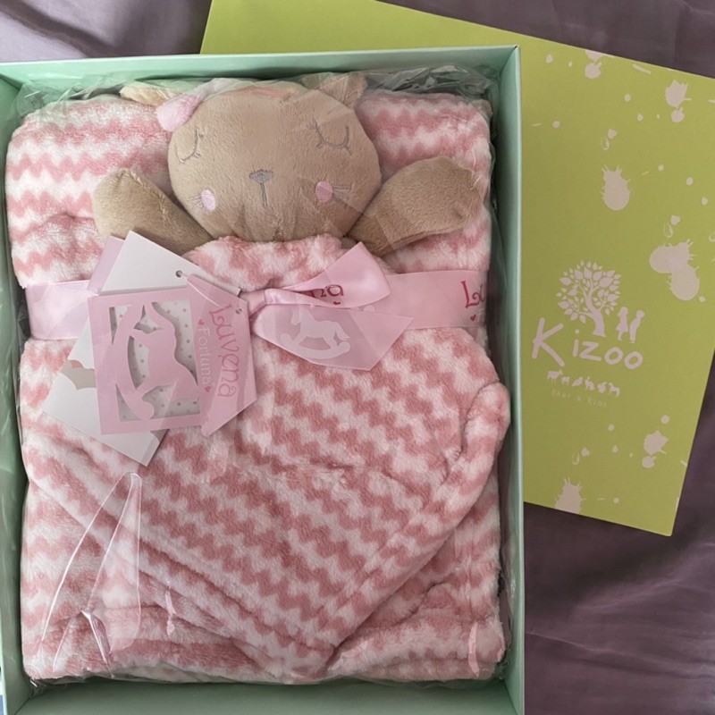 女寶彌月禮盒👶英國LUVENA FORTUNA 寶寶安撫巾、安撫被、推車毯，秋冬保暖親膚，滿月禮、新生賀禮