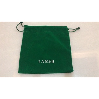 全新 絨布 La Mer海洋拉娜 經典綠色 隨身化妝包 隨身置物包 保養品收納袋 萬用包 洗漱包