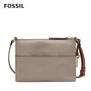 FOSSIL Fiona 真皮輕便休閒斜揹包 -米灰色ZB7266788