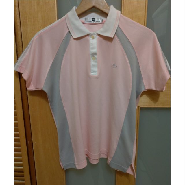 二手 專櫃品牌 PB pierre Balmain 粉紅色 短袖PoLo衫