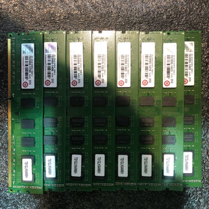 DDR3 1600 8G  創見 同一批顆粒