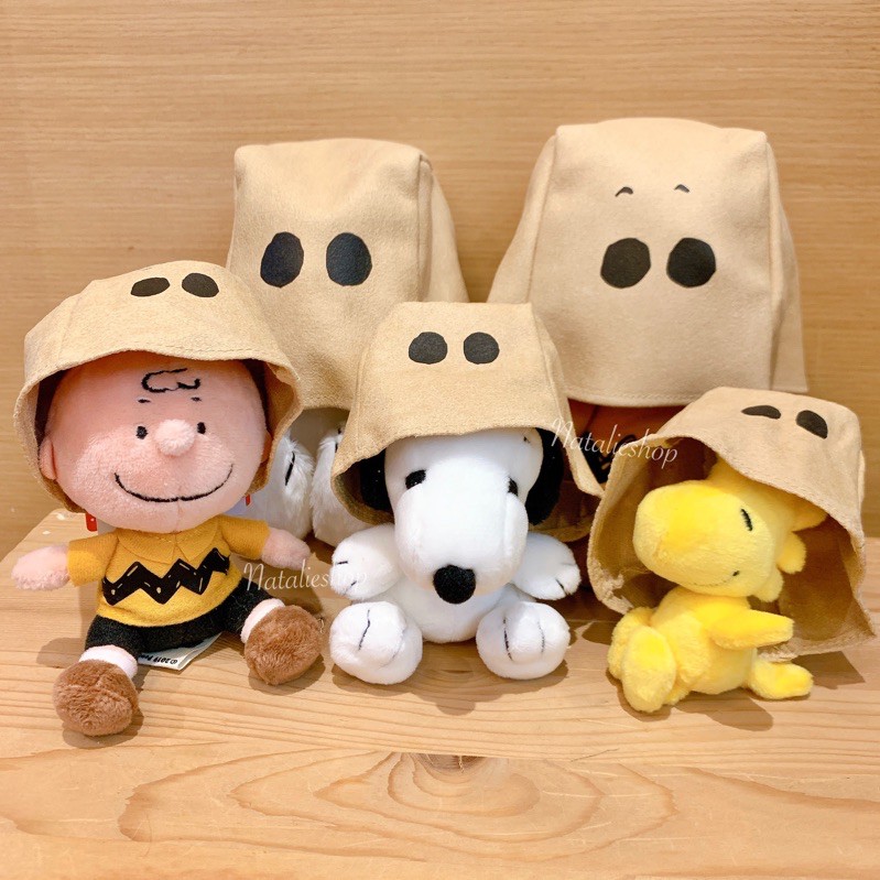 現貨 日本正版 Snoopytown 限定 MR SACK Snoopy 史努比 查理 糊塗塔克 紙袋 先生 娃娃 吊飾