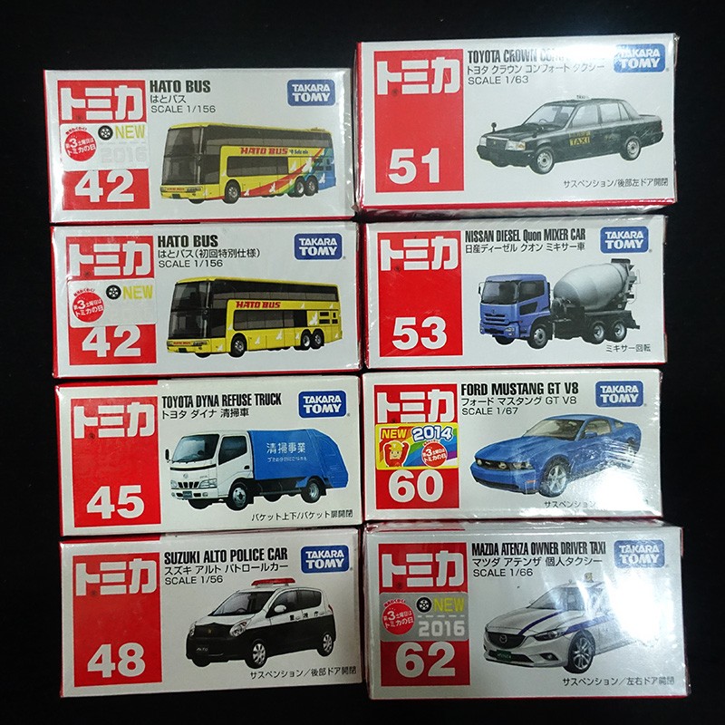 TOMICA 42號 45號 48號 51號 53號 60號 62號 哈多巴士 HATO BUS 初回 垃圾車 警車 計程車 水泥攪拌車 跑車 多美小汽車