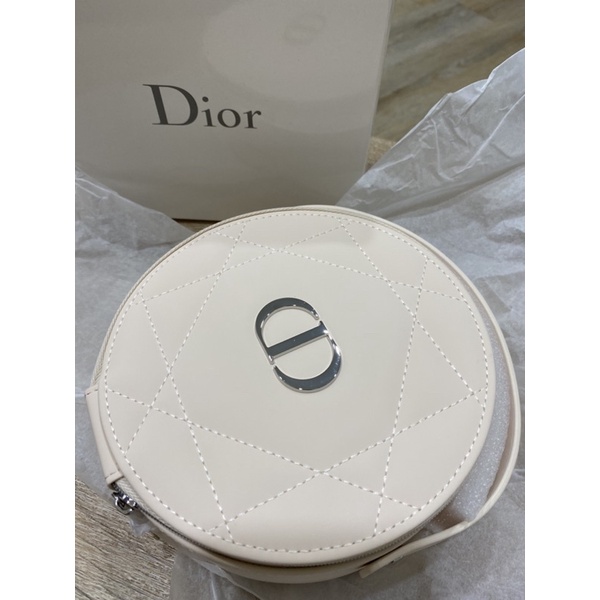 Dior 圓餅化妝包（含改造配件、絲巾、鏈條背帶、珠鏈）