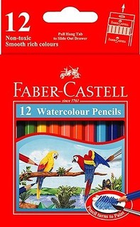 Faber-Castell輝柏 水性色鉛筆紅色環保盒裝12色組(短型)114461