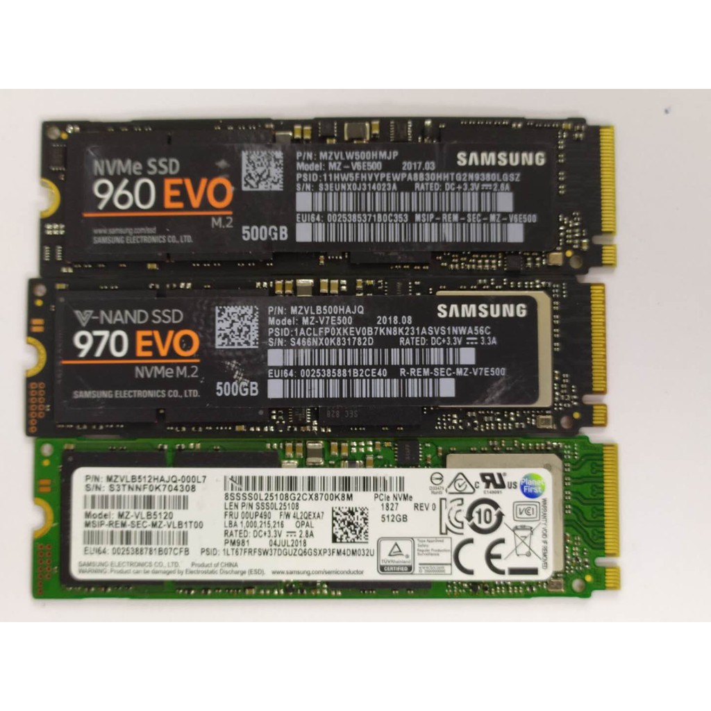 固態硬碟 三星 500G PCIe NVME SSD M2 960 EVO 讀3200寫1800 超高速 512G