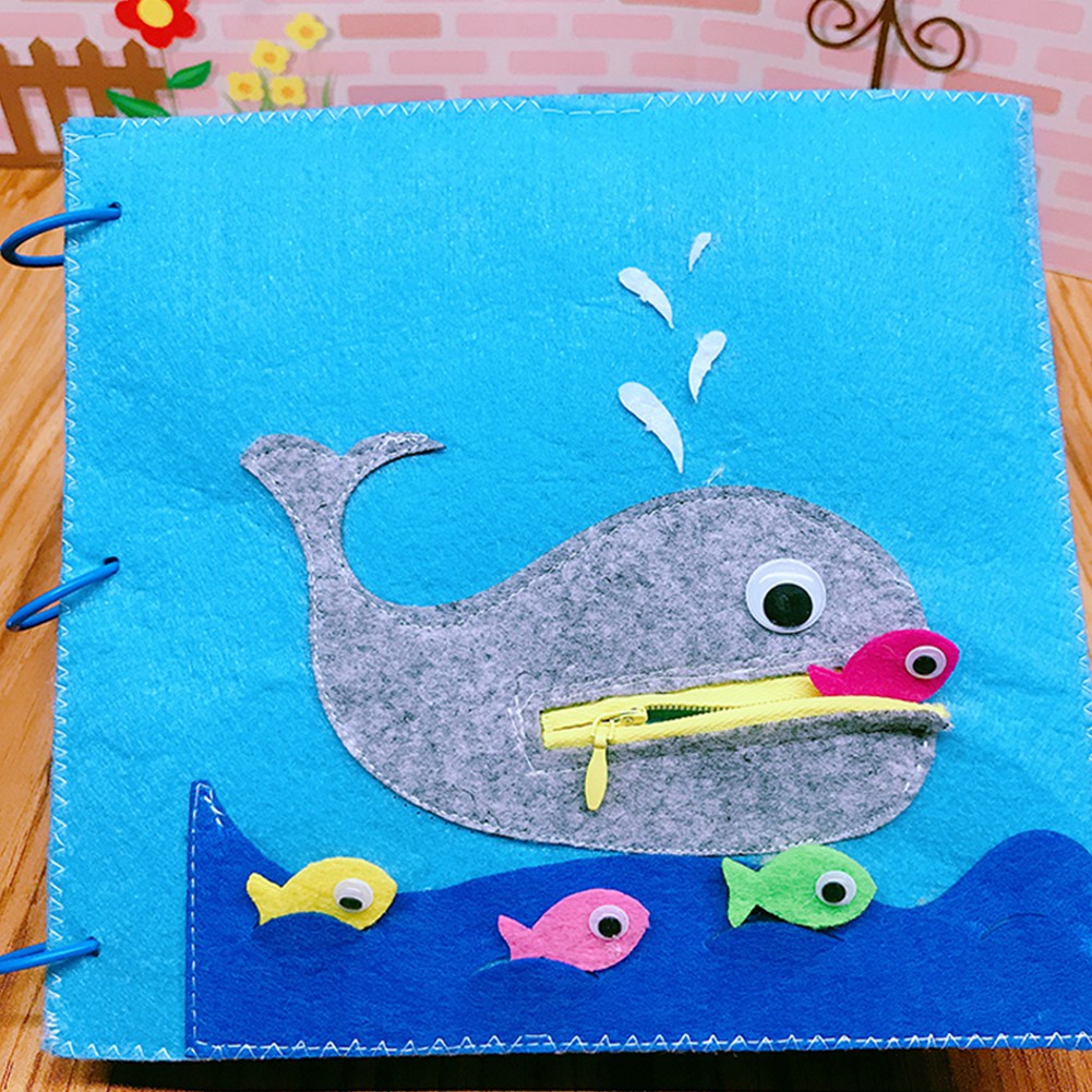 早教布書幼稚園自製繪本兒童手工diy 製作材料包蒙特梭利寶寶布書 蝦皮購物