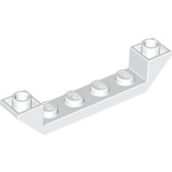 樂高 LEGO 白色 6x1 雙邊 反向 斜面磚 52501 White Slope Inverted Double