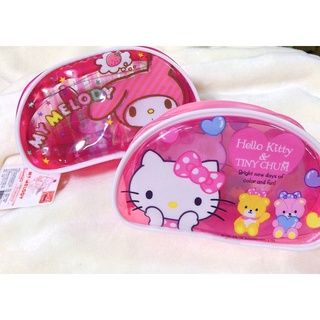 Sanrio三麗鷗Hello Kitty凱蒂貓美樂蒂-D型筆袋/化妝包/萬用包