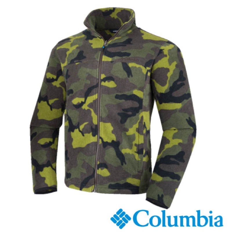 哥倫比亞Columbia 迷彩刷毛外套/保暖中層/Fleece刷毛外套XL