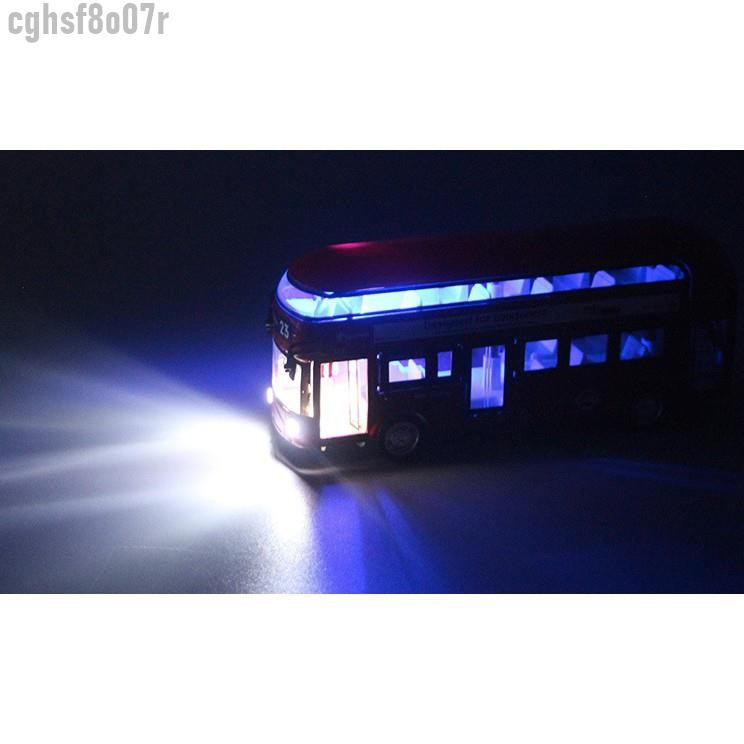 合金模型 經典倫敦雙層巴士 模型車 有聲光迴力功能 倫敦公車模型