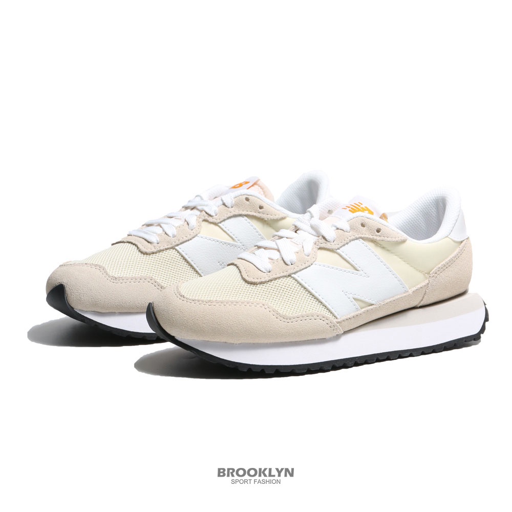 NEW BALANCE 休閒鞋 NB 237 淡黃 淺卡其 復古 麂皮 女  WS237FC