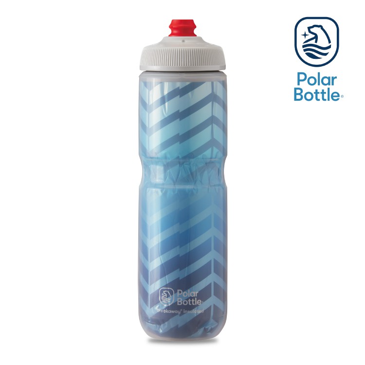 Polar Bottle 24oz 雙層保冷噴射水壺 Bolt 藍-銀 / 單車水壺 自行車水壺 保冷水壺