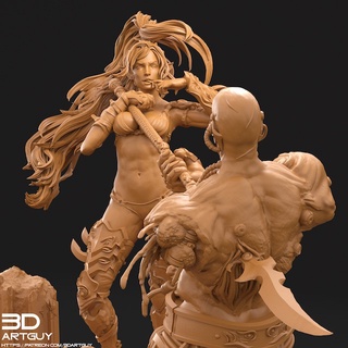 Tazo工坊[3DA]Gladiator Diorama角鬥士場景 3D列印模型GC10