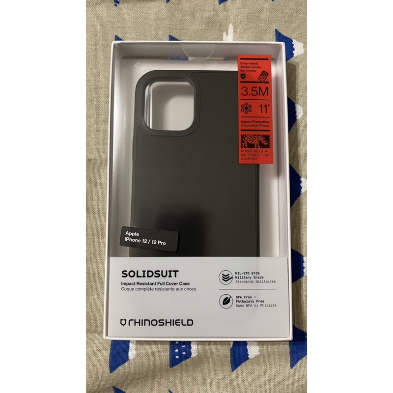 犀牛盾 RHINOSHIELD iphone12 / 12pro 素面黑手機殼