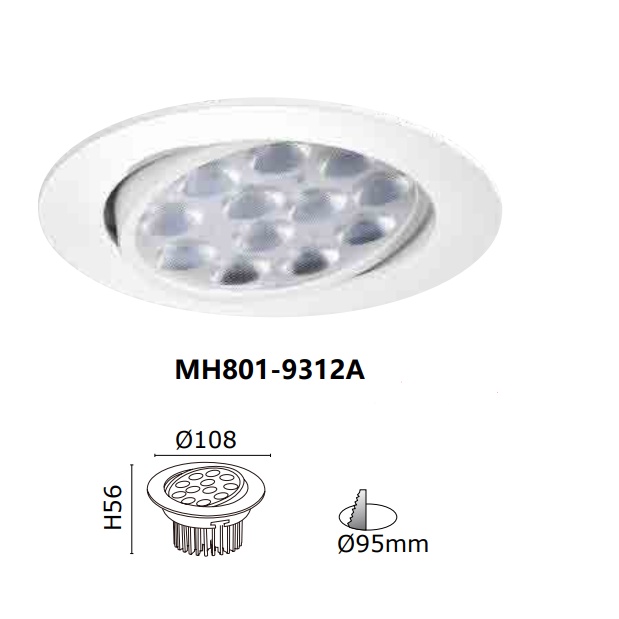 MARCH LED 崁燈 15W 崁孔9.5cm 白光/自然光/黃光 MH801-9312-A