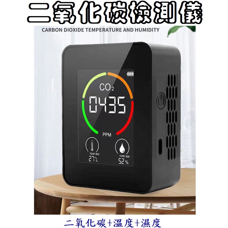 台灣現貨💥CO2 濃度監測💥二氧化碳 CO2 室內空氣監測儀 溫度計 濕度計 濃度偵測器 空氣檢測儀 PM2.5