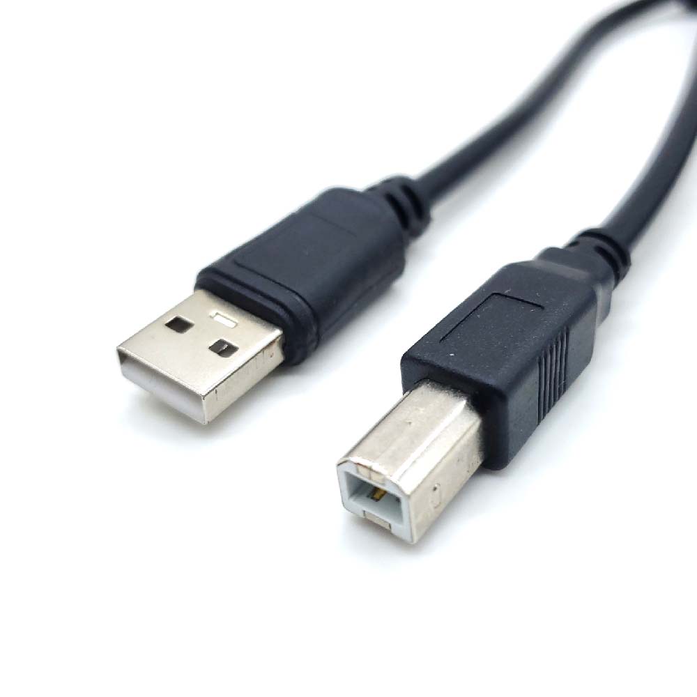 超強效抗干擾USB2.0 A公對B公 傳輸線｜黑色/透藍｜1.5米/3米/5米/10米