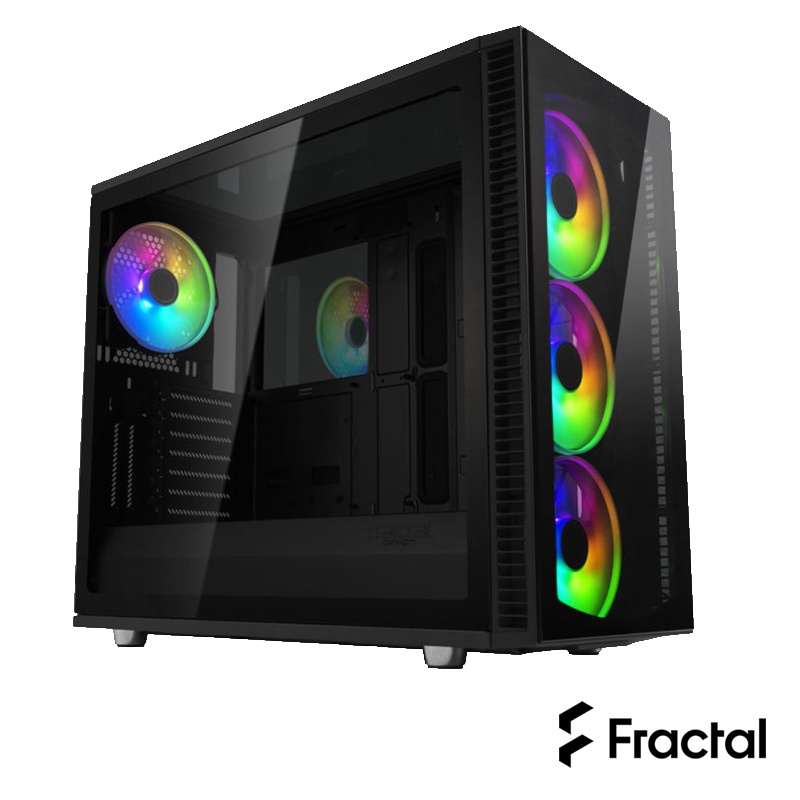 Fractal Design Define S2 VISION Blackout 四面鋼化玻璃機殼 黑色 官方授權旗艦館