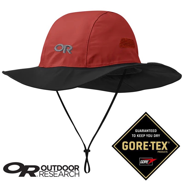 【Outdoor Research 美國】經典西雅圖 GORE-TEX 防水圓盤帽 橘紅/黑 (280135-2015)