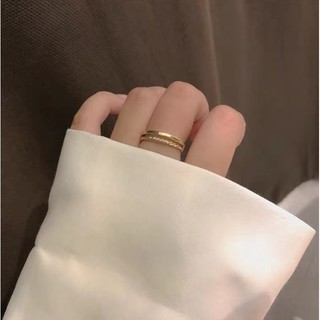 遇見你💖【臺灣現貨】韓國ins 小眾設計氣質百搭 雙層簡約戒指