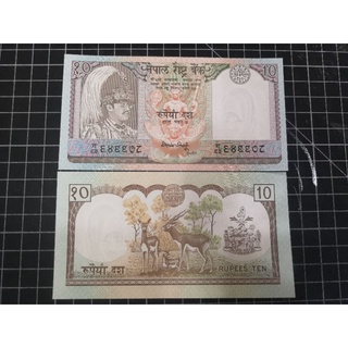 【紙幣】NEPAL(尼泊爾), P31a 動物, 10-RP. , 1985/1987 ,品相全新UNC #205388