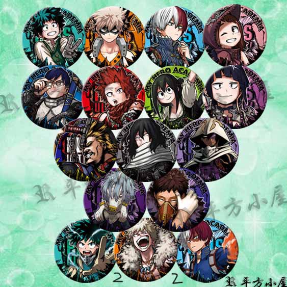 我的英雄學院 徽章 胸章 綠谷 爆豪 轟 飯田天哉 御茶子 蛙吹梅雨 切島銳兒郎 相澤消太 歐爾麥特 死柄木弔 動漫周邊