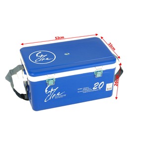 英文冰桶20L 深藍 釣魚冰箱 外出冰箱 行動冰箱 臻品小舖 TH205
