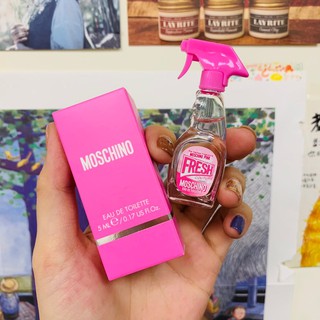 NANA實拍二店~ MOSCHINO 小粉紅 清新迷你淡香水 小香 5ml 迷你 小清新