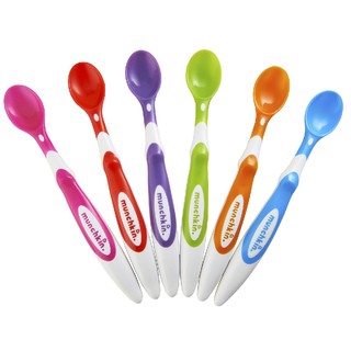 munchkin安全彩色學習湯匙6入 湯匙 寶寶湯匙 寶寶餐具✪ 準媽媽婦嬰用品✪