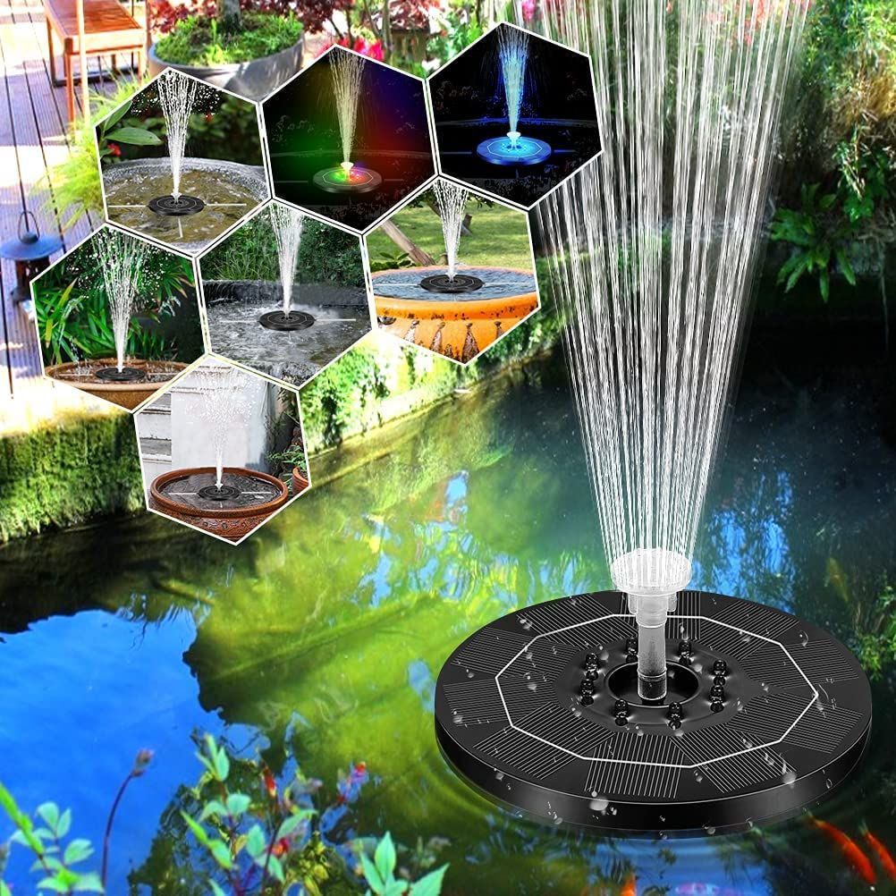 蓄電池款太陽能噴泉 微型噴泉 太陽能噴水器 室外庭院假山園林池塘噴泉 花盆